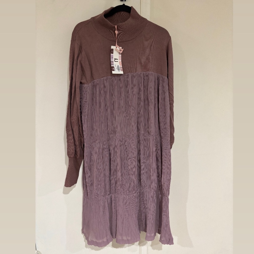 NWT Udel women's mauve combo dress size L
